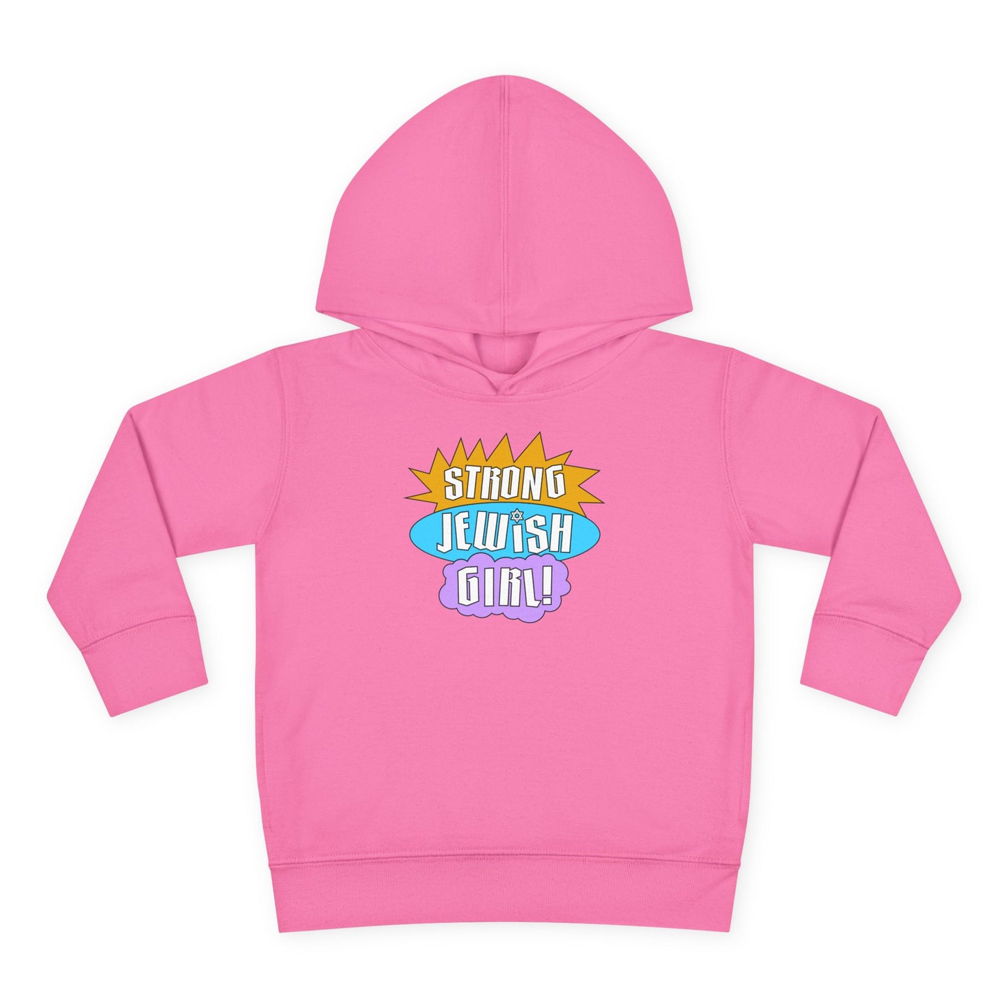 Strong Jewish Girl Mod Logo Toddler Pullover Fleece Hoodie - baby