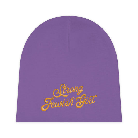 Purple Baby Beanie with 'Strong Jewish Girl' Design | Cute Infant Hat | Perfect Baby Shower Gift | Toddler Headwear | Newborn [...]
