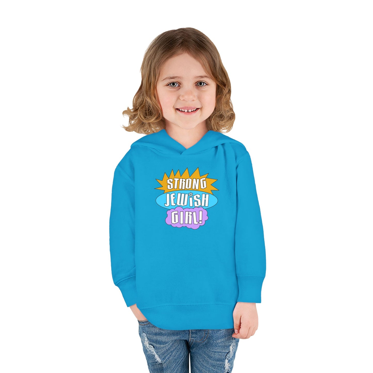 Strong Jewish Girl Mod Logo Toddler Pullover Fleece Hoodie - baby