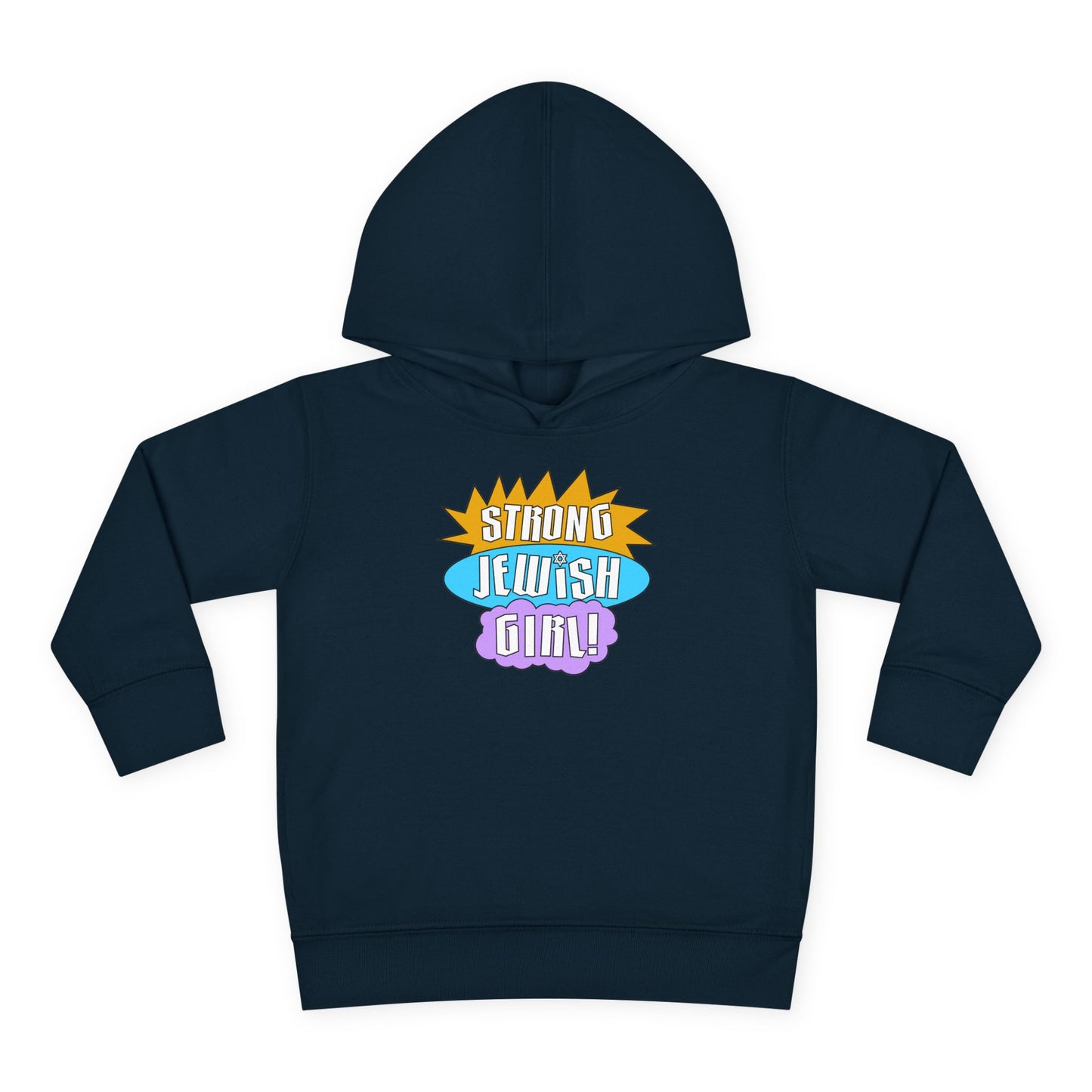 Strong Jewish Girl Mod Logo Toddler Pullover Fleece Hoodie - baby